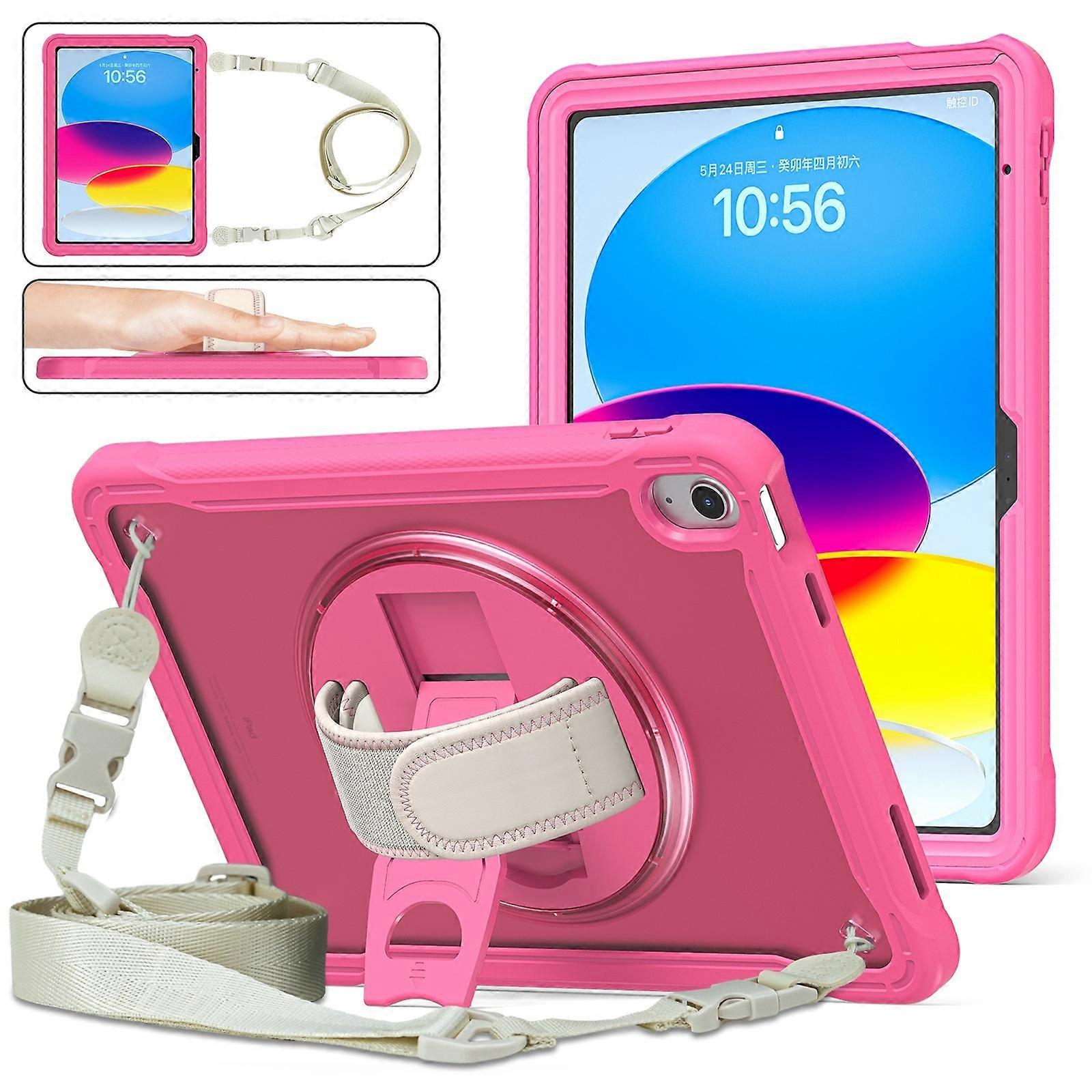 Capa de Tablet Híbrida Resistente com Alça de Mão e Alça