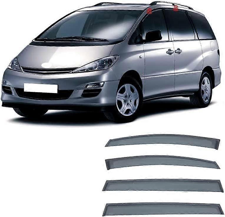 4pcs Car Wind Deflectors, For Toy-OTA Previa 2000-2020 Car Side Window Visor Sun Rain Guard Shade Protector Cover Car Side Window Deflector,2006-2020