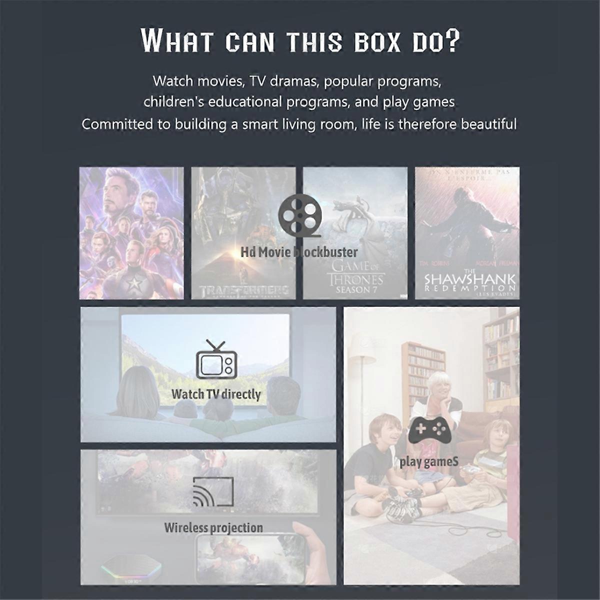 T95Z Plus Android 12 TV Box 8K Allwinner H618 2.4G 5G WiFi 6 BT 5.0 Media Player Android Box 2GB+16