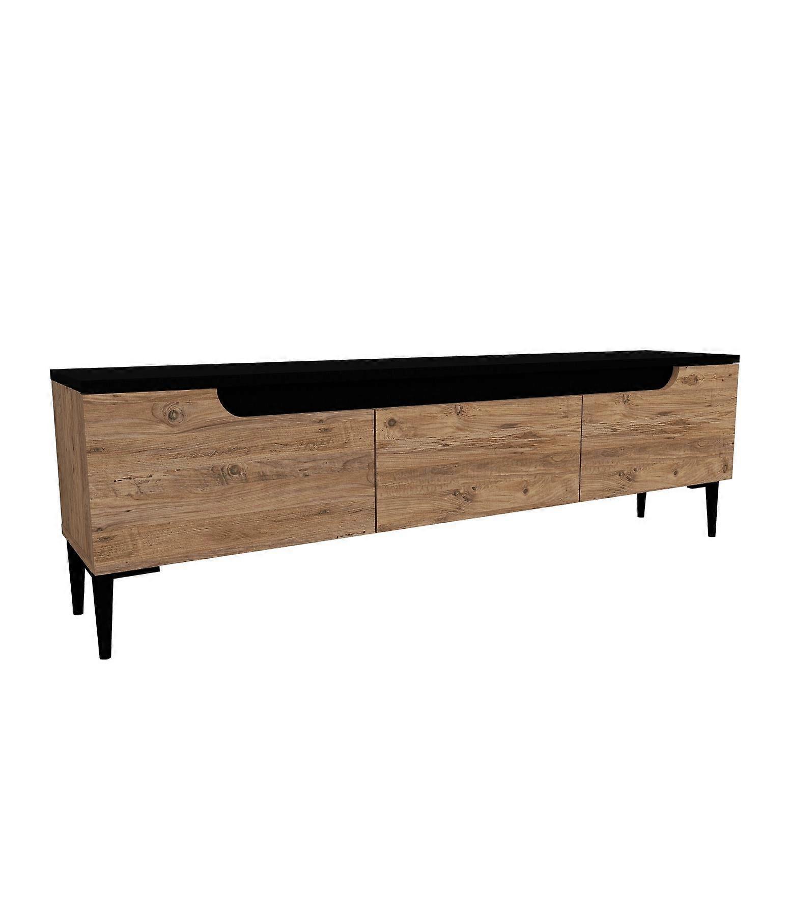 Amiray TV Stand - Atlantic Pine & Black