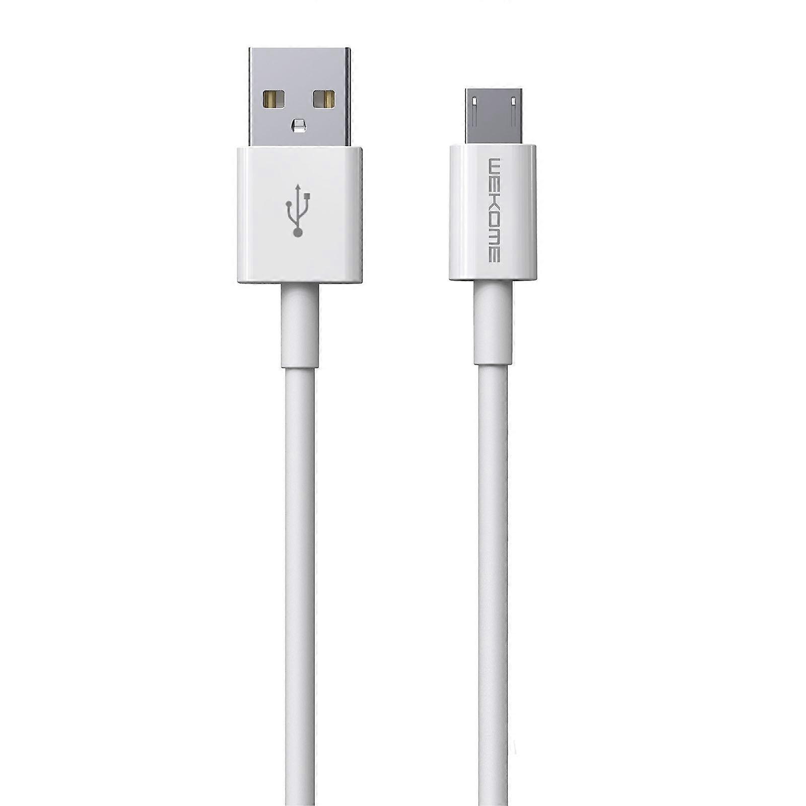 WK WDC-117 3A Micro USB Fast Charging Charging Cable, Length: 1.2m(White)