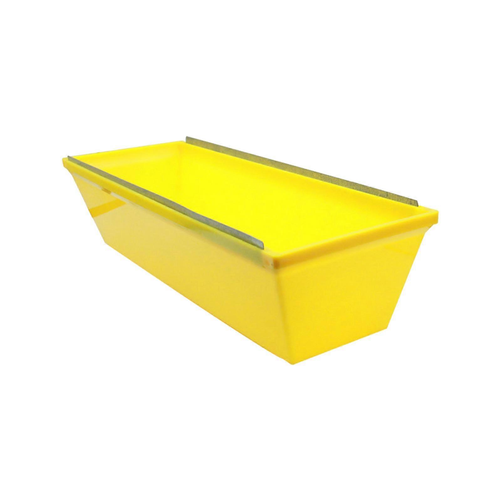 12” Drywall Mud Pan Plastering Easy to Clean Heavy Duty with Scraping Bar