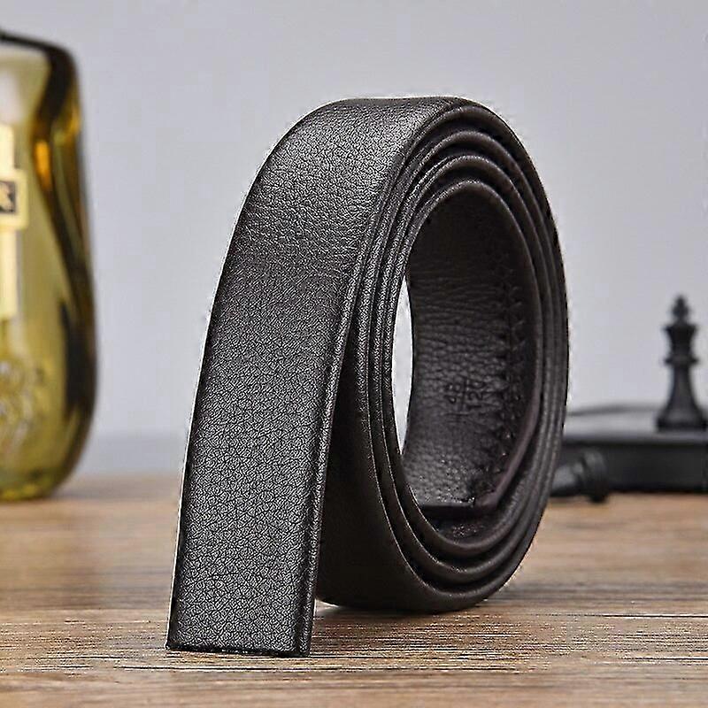 100 120 130 140 150 160 170 180cm Automatic Belt Without Buckle Men Width 3.5cm No Buckle Belt Strapbelts 140cm Brown