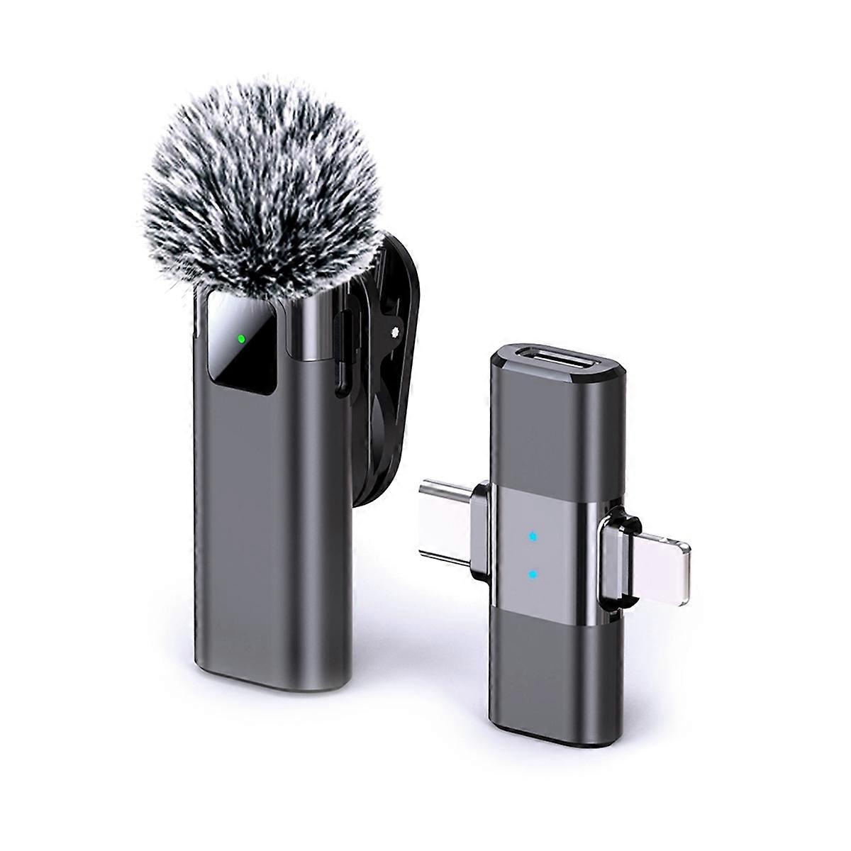 1in1 S72 Wireless Microphone Professional Magnetic Collar Microphone for Vlog Outdoor Live Short Vi
