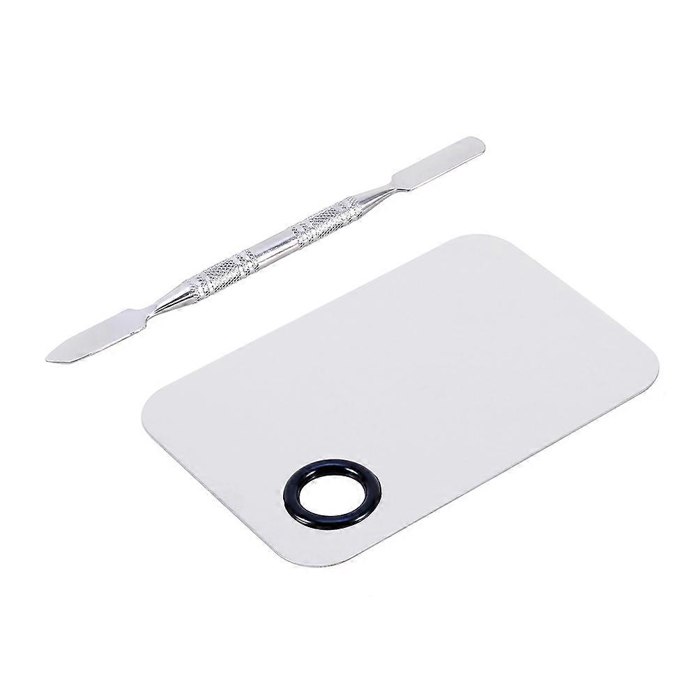 Artisanal Stainless Steel Mixing Palette, An Essential for Mixing Lash Adhesive and Blending Lipstick, Combining Elegance and Functionality