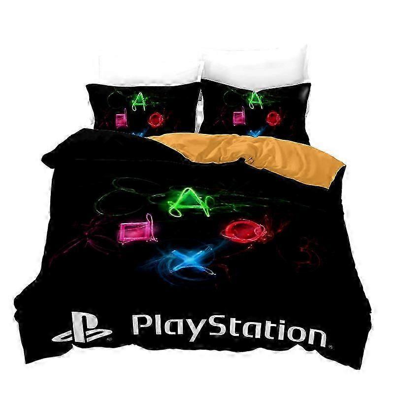 a977 Lençóis Jogo PlayStation Conjunto de Cama Popular Gamer para Quarto Crianças Gamepad Conjuntos de Capa de Edredão Home Decor Lençóis de Tamanho Único iip977