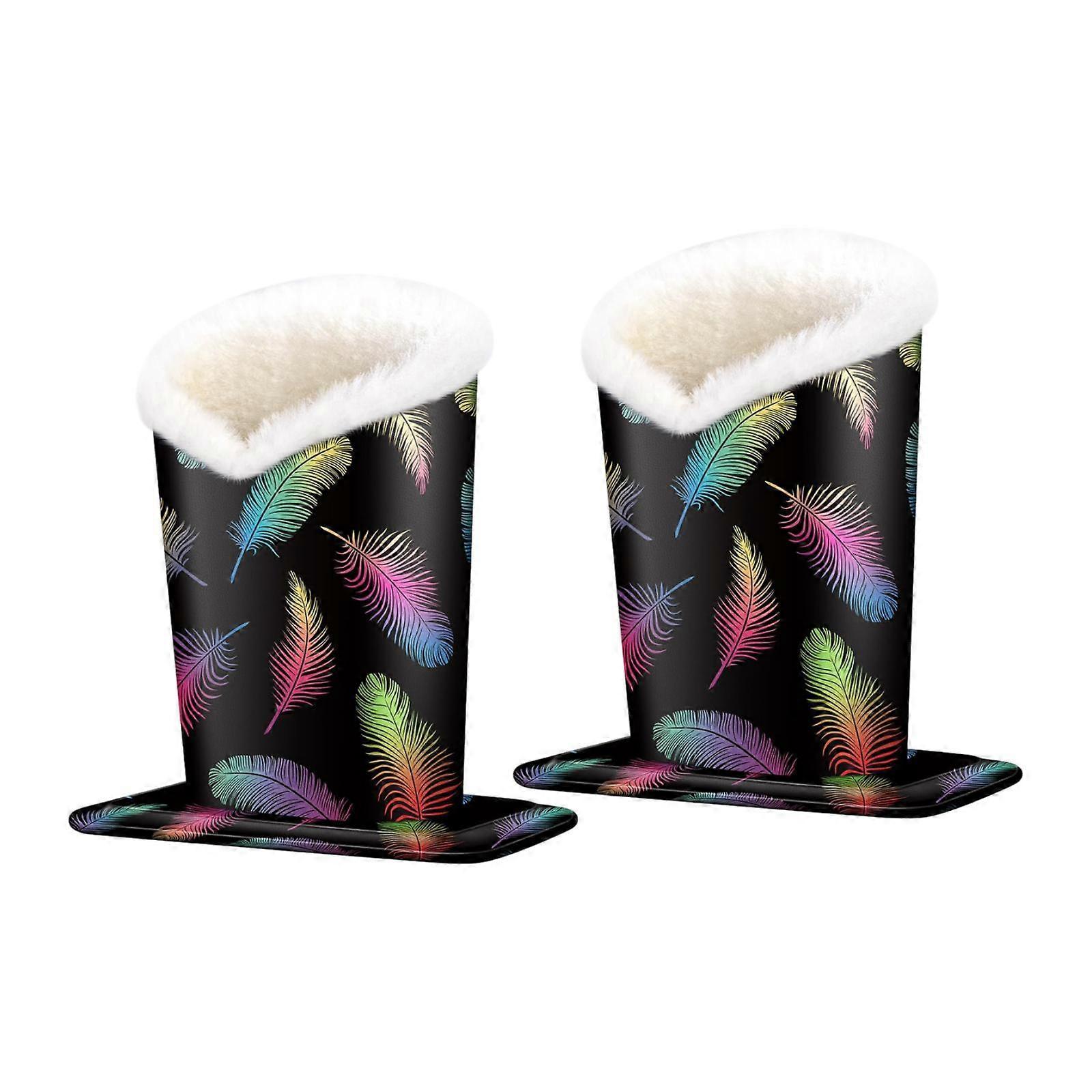 2Pcs Plush Lined Glasses Holders Eyeglass Holders Stylish Space Saving