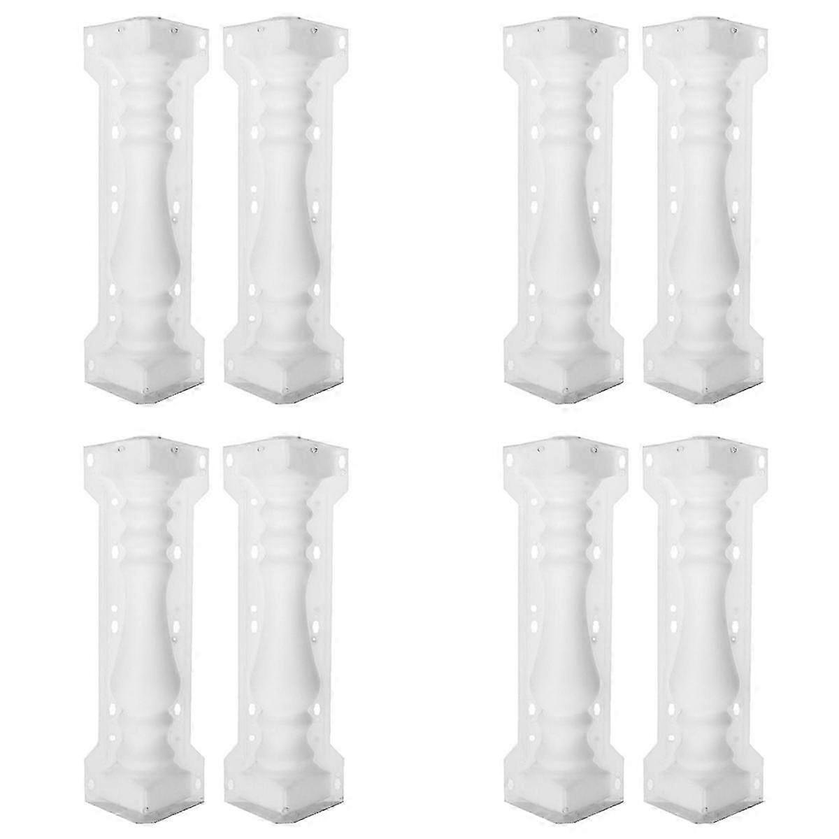 8x Roman Column Mold Balcony Garden Pool Fence Cement Railing Plaster Concrete Mold Column Mold Gua