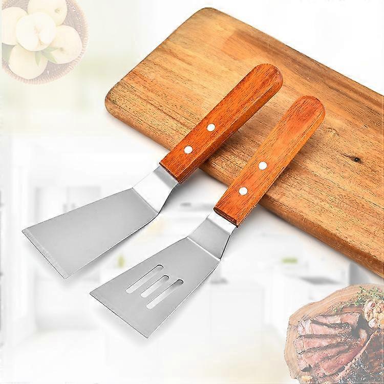 2PCS Griddle Spatula Stainless Steel Griddle Accessories Pancake Turner Flipper for Grill Baking Cooking