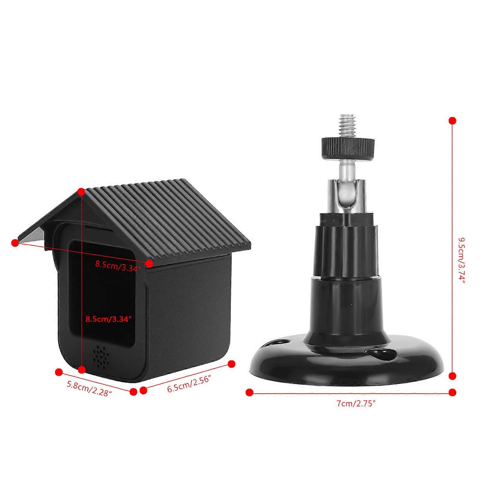 Waterproof for Case for Wyze Cam V3 Security Camera Protective Cover Skin Silicone Sleeve Mounting Bracket for Shell  Black