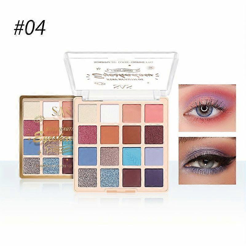 Europese en Amerikaanse spot 16-kleuren oogschaduw disc make-up effect langdurige parelmoer matte make-up blush SAF016