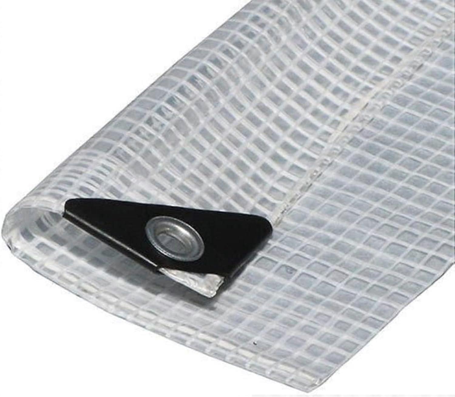Clear Premium Sunshade Tarpaulin Canopy Top Mesh 6'x 8' (Finished Size 5.6 x 7.6)