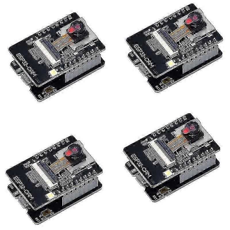 4-pack Esp32-cam Wifi Bluetooth-kort Esp32-cam-mb -usb till seriell port Ch340g med Ov2640 Camera Mo