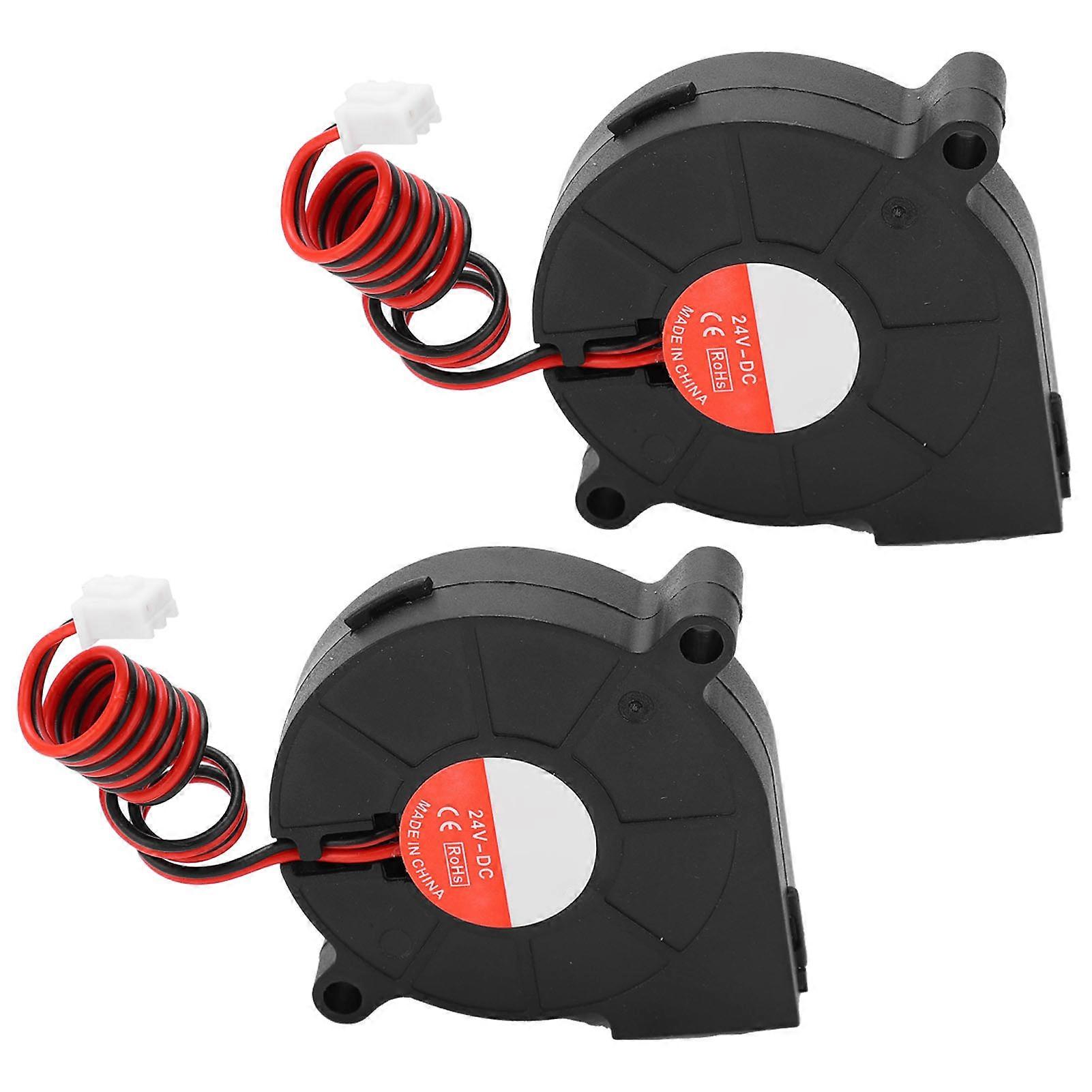 2 قطعة مروحة طابعة ثلاثية الأبعاد مروحة تبريد صامتة مناسبة لجزء استبدال Ender-3 50x50x15mm DC24V