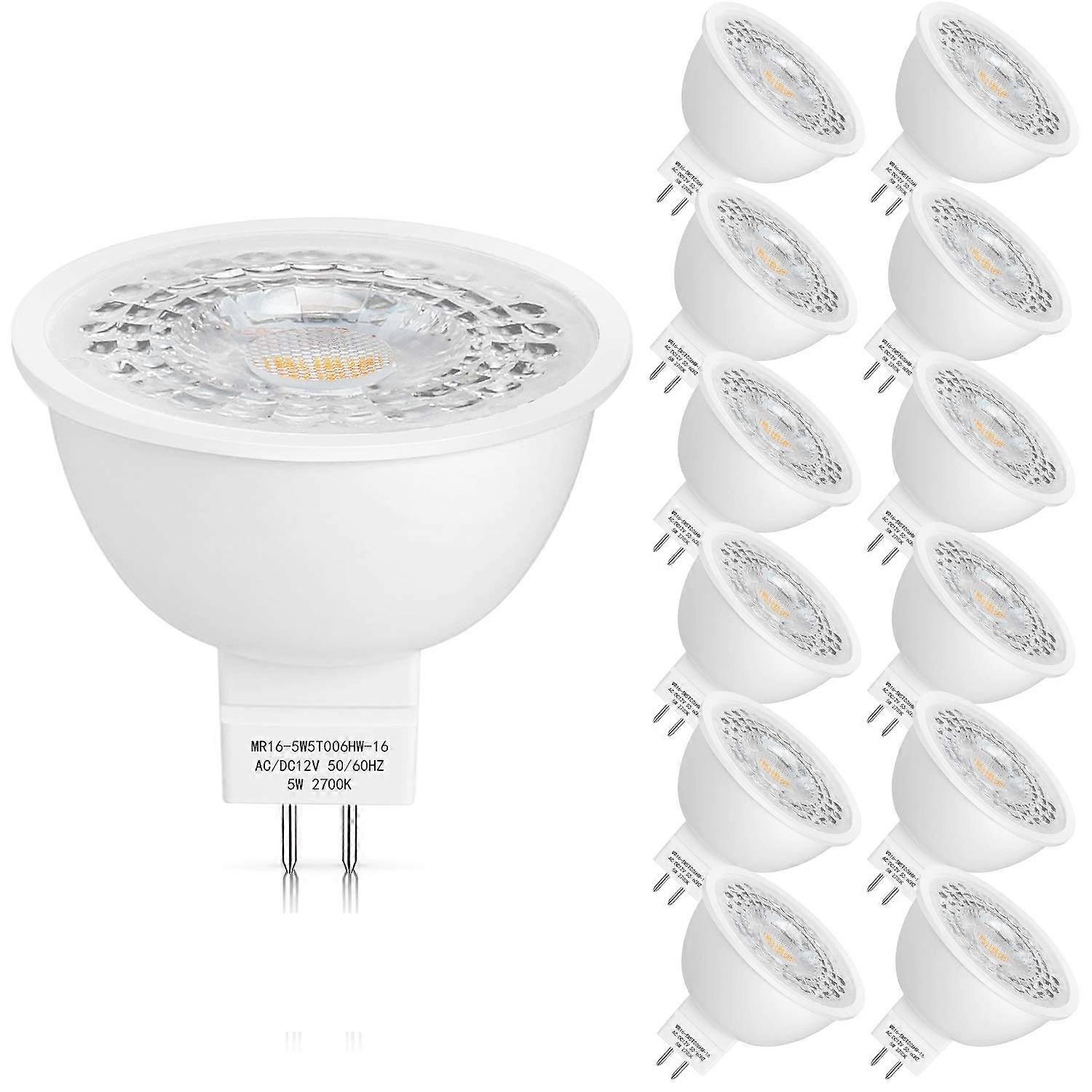 12 Pack Non-Dimmable LED Bulbs for Landscape Lighting MR16 Size