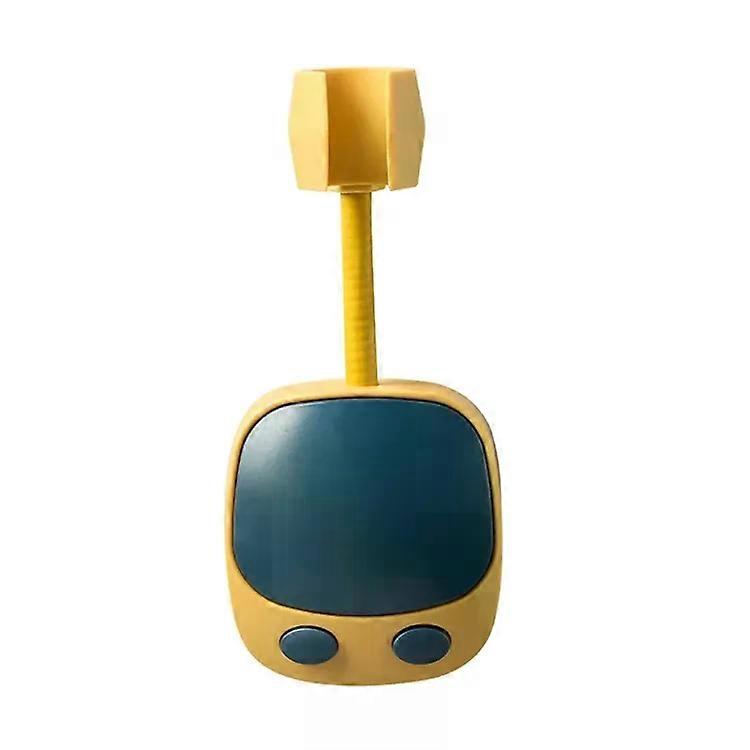 Adjustable Shower Head Bracket-2 PCS Punch-Free Universal Fixing Frame,Blue & Yellow