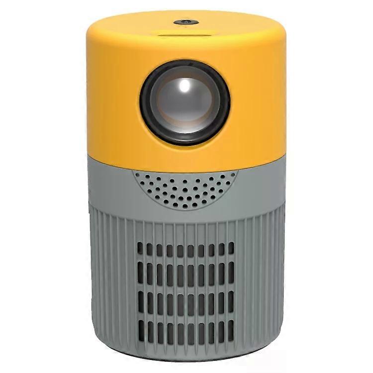 100-Inch LED Mini Projector-3000 Lumens,EU Plug,Grey/Yellow Grey Yellow