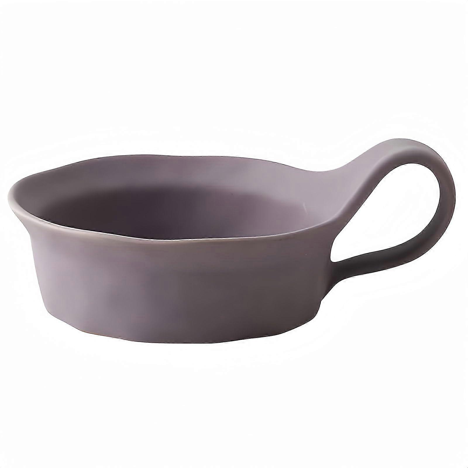 Soup Cup With Handle, 16oz Ceramic Soup Bowl, Microwave Safe Breakfast Mug, Purple Bouillon Cup, Model BL-SP-010