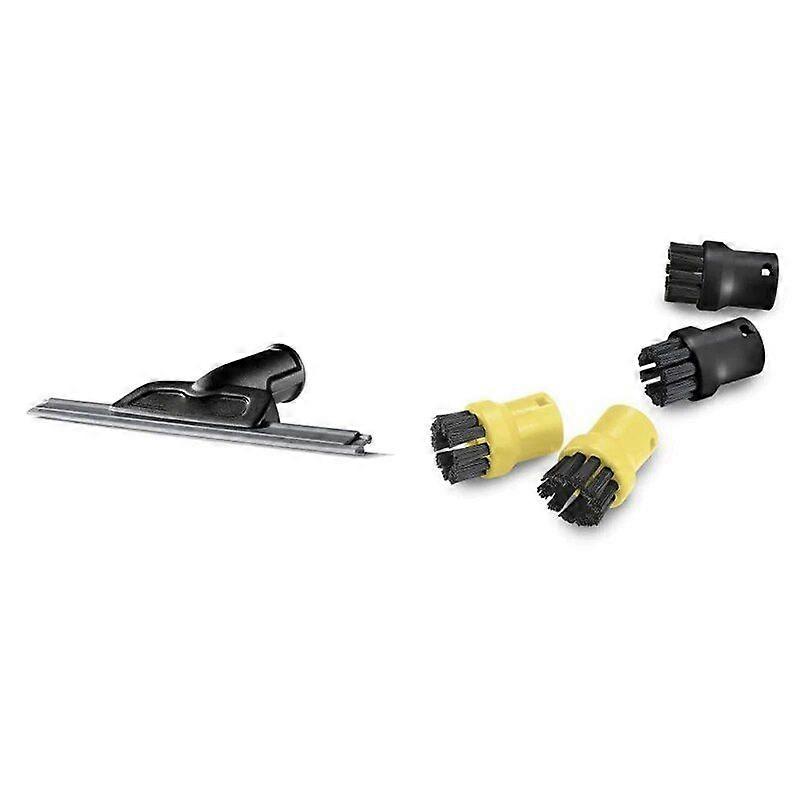 Window Nozzle And Round Brush For Karcher Steam Cleaner (Strip-Free Cleaning Of Glass, Windows And Mirrors)