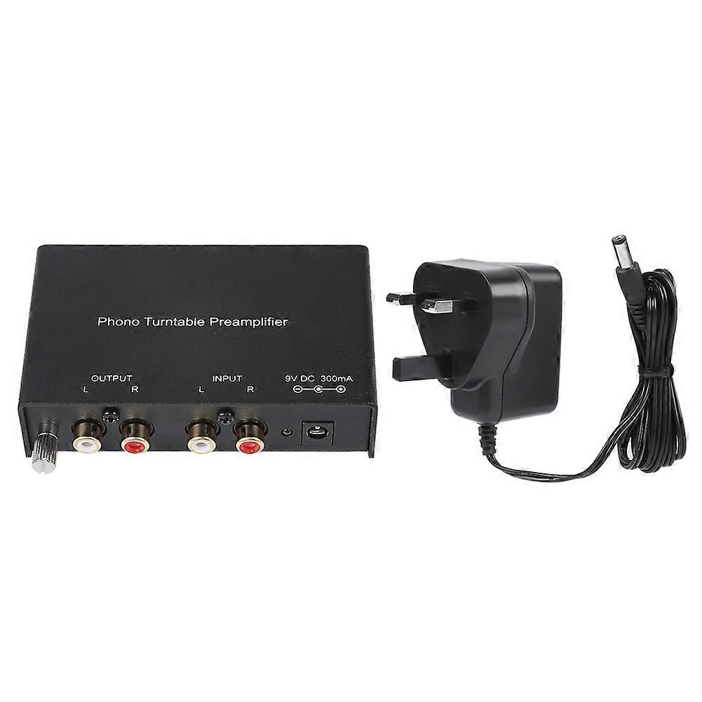 Dual channel Phono Preamplifier RCA Preamplifier Output Noise Cancelling Phono Preamp UK Plug