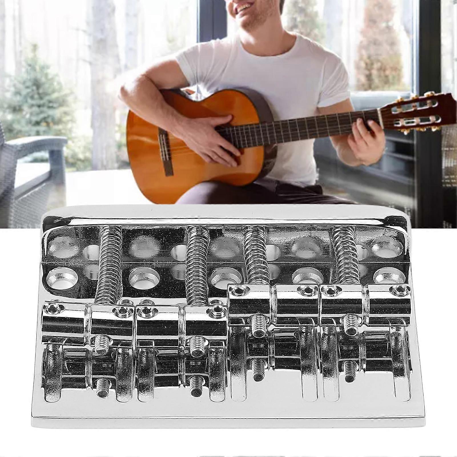 4 String Bass Bridge Assembly Lateral Adjustment Support Greater String Spacing Bass Bridge Saddle Replacement 