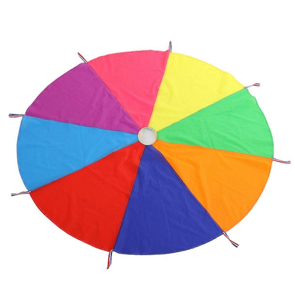 2m barn regnbåge fallskärmsleksak för utomhusspel