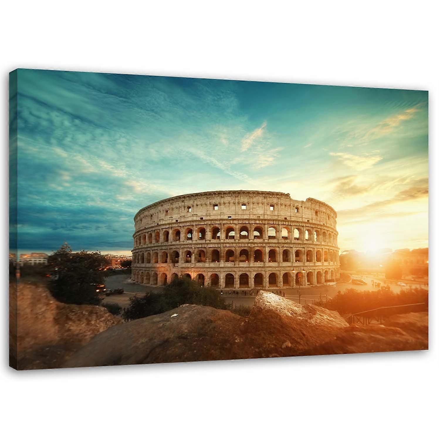 Lienzo Coliseo romano blanco - 100x70