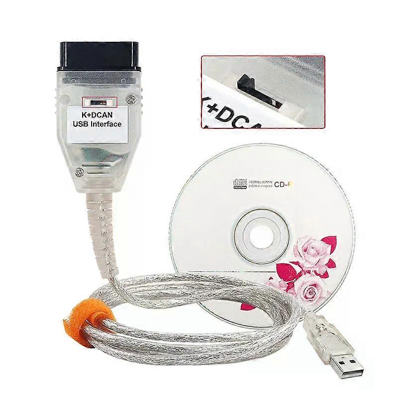 For BMW K+DCAN FT232RL With Switch K DCAN OBD 2 OBD2 Interface OBDII Car Diagnostic Auto Tools IN-PA K+CAN For Inpa Cable