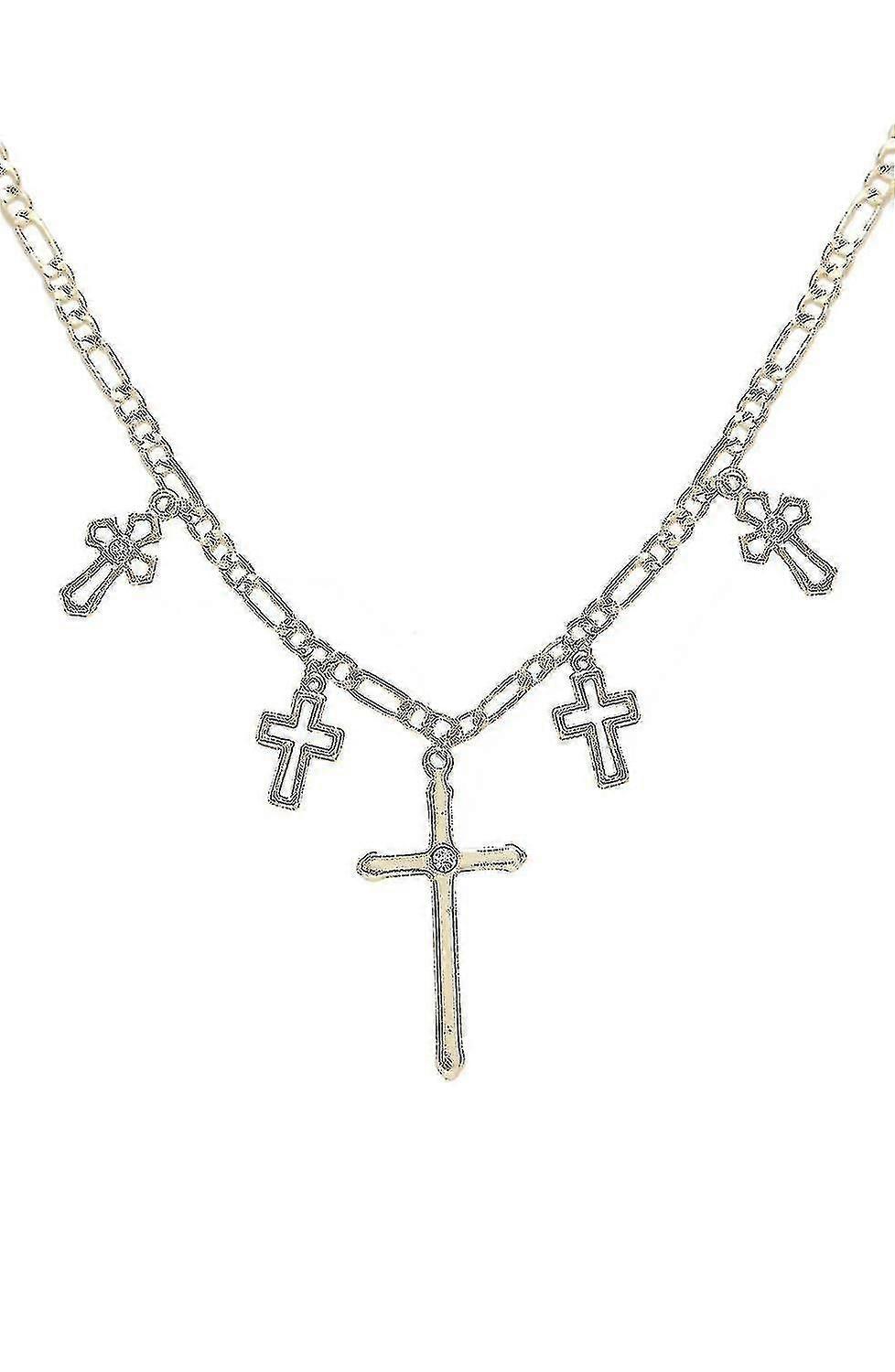 Multi Cross 18k Gold Plated Necklace