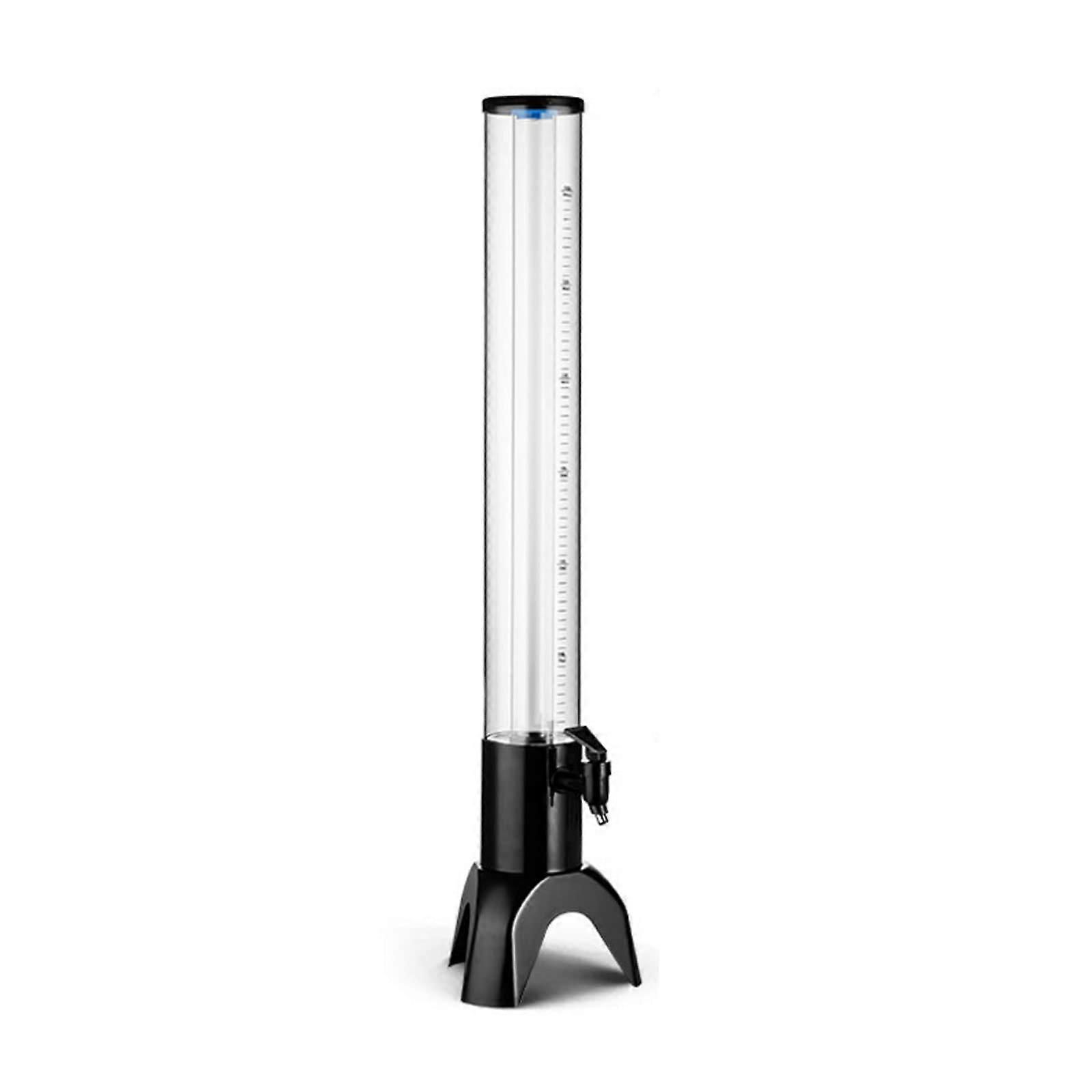 3L/1.5L Tower Dispenser with Ice Tube Black Drinks Dispenser with Tap for Bar Party