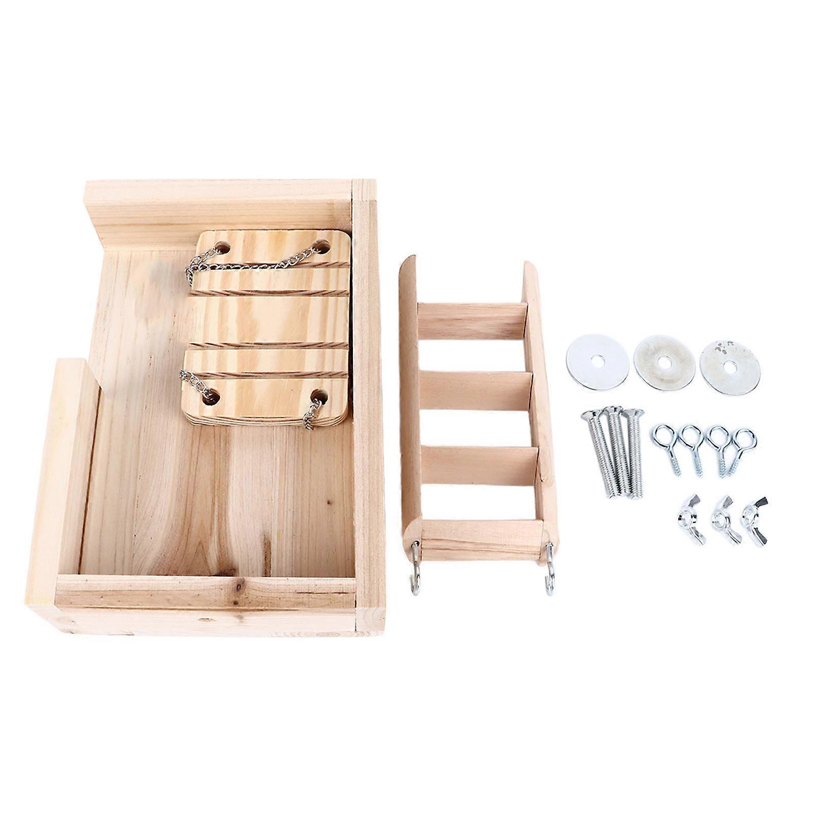 Wood Toys Funny Interactive Large Space Hamster Platform with Ladder Swing for Mouse Gerbil Small Animals