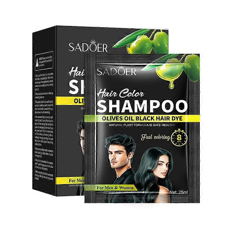 unbrand 10 PCS Hair Dye Shampoo Instant Hair Dye Shampoo for Men Women - Simple to Use - Semi-Perman