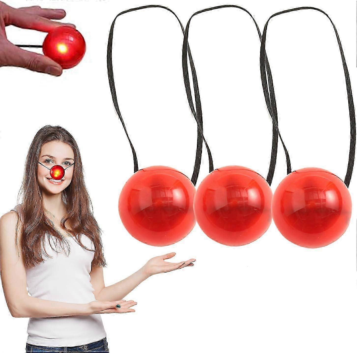 Red Nose, Light Up Red Clown Nose, Light up Red Nose, LED Glowing Red Nose, Costumes & Cosplay Props For Red Nose Day 2024