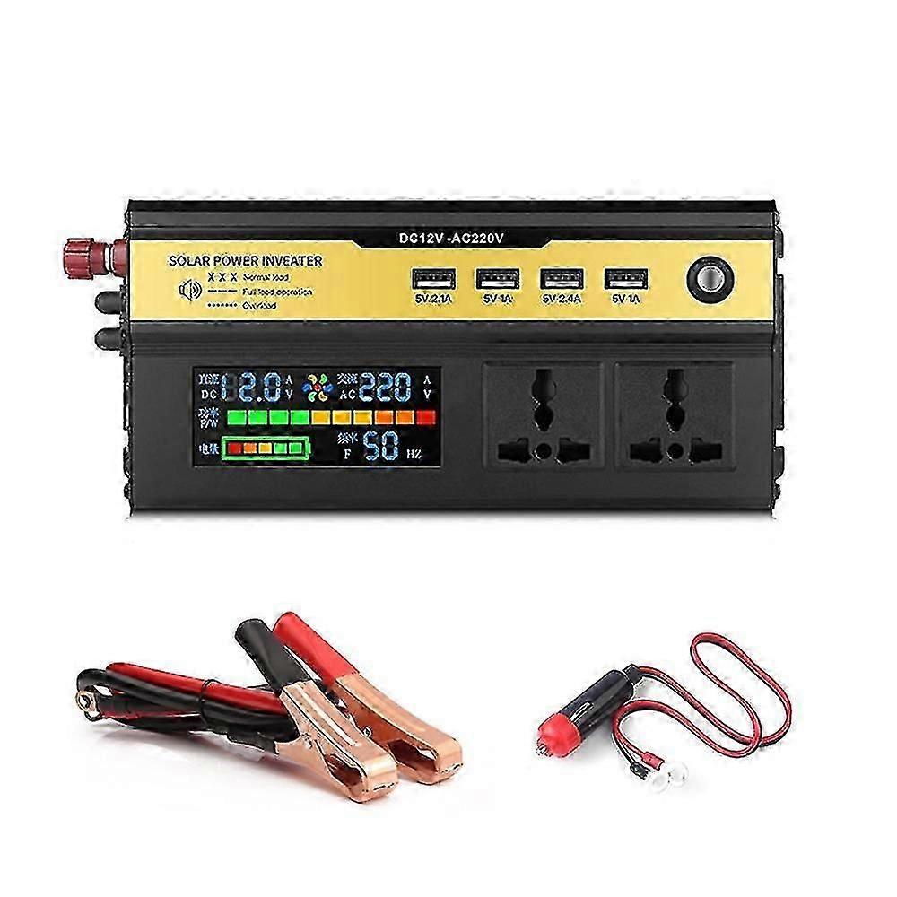 4000w Car Power Inverter Led Digital Modified Sinewave Inverter 12v To 220v Converter With Ac Outlet