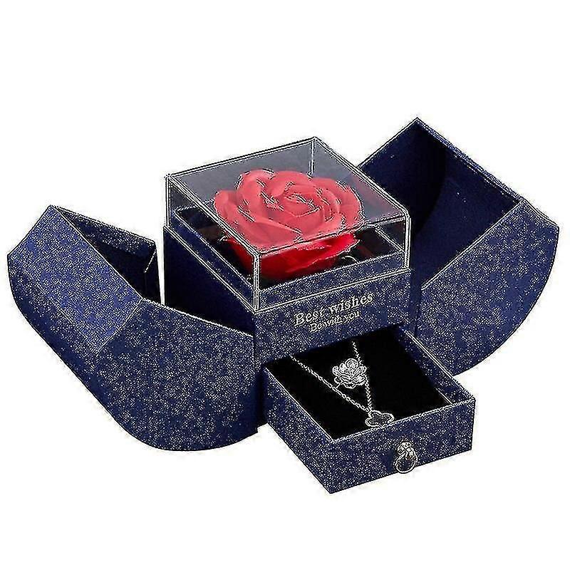 Preserved Flower Box Necklace Ring Perfum