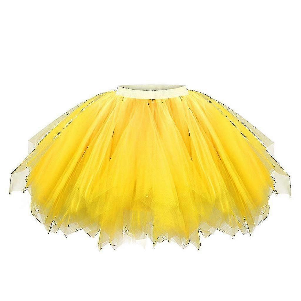 Frauen Mesh Tüllrock Prinzessin elastischer Rock Erwachsener kurzer Tutu Tanzrock