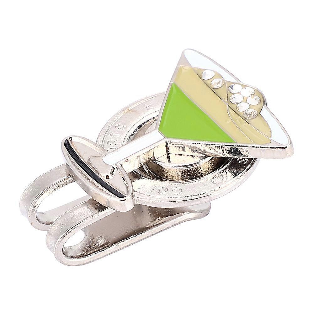 Durable Metal Mini Magnetic Golf Ball Marker Hat Visor Accessory (2#)