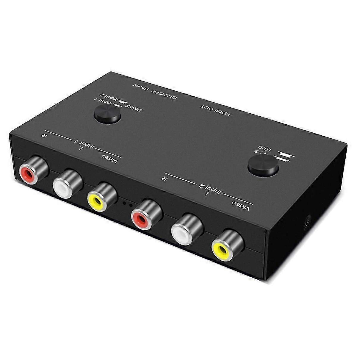 2 Way AV to HDMI-Compatible 2AV TO HDMI-Compatible 2RCA TO HDMI-Compatible Multi-Function Convenient