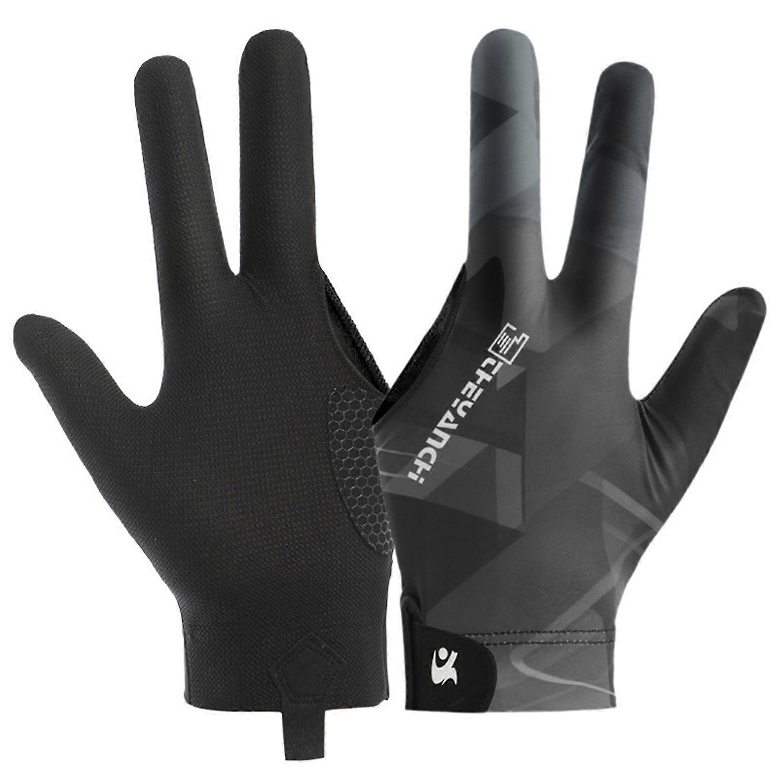 Gants de joueur de piscine Gant de billard confortable Gants de piscine à 3 doigts Gant de table de billard léger
