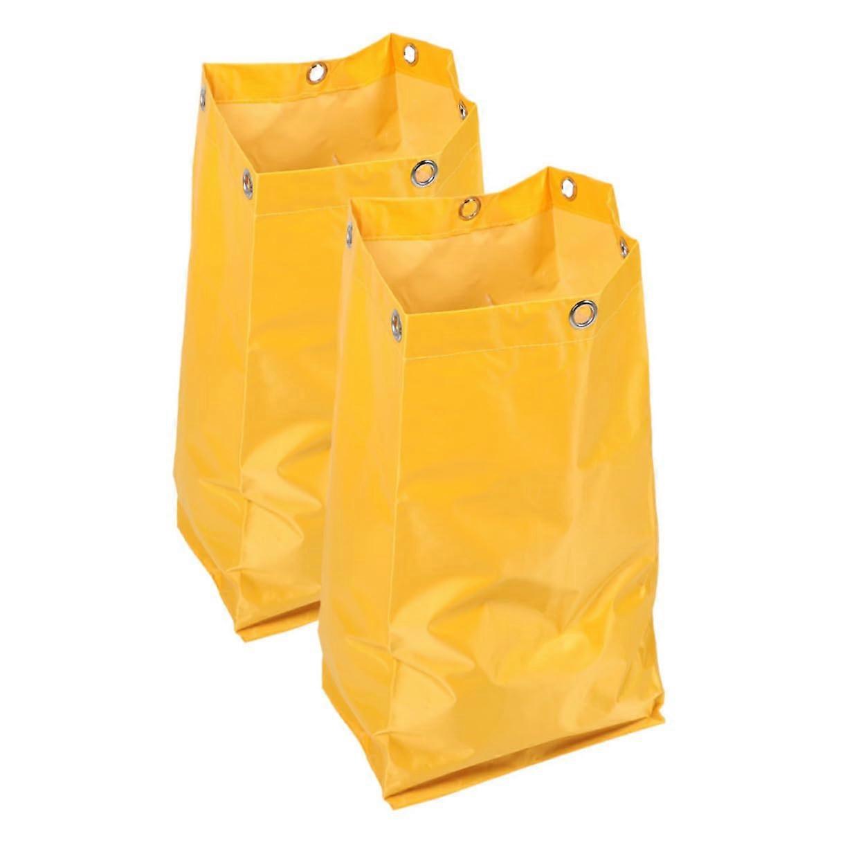 Effortless Janitorial Cleaning 2pcs Canvas Cleaning Cart Bags for Housekeeping, Durable, Lightweight, Multi-Purpose Storage