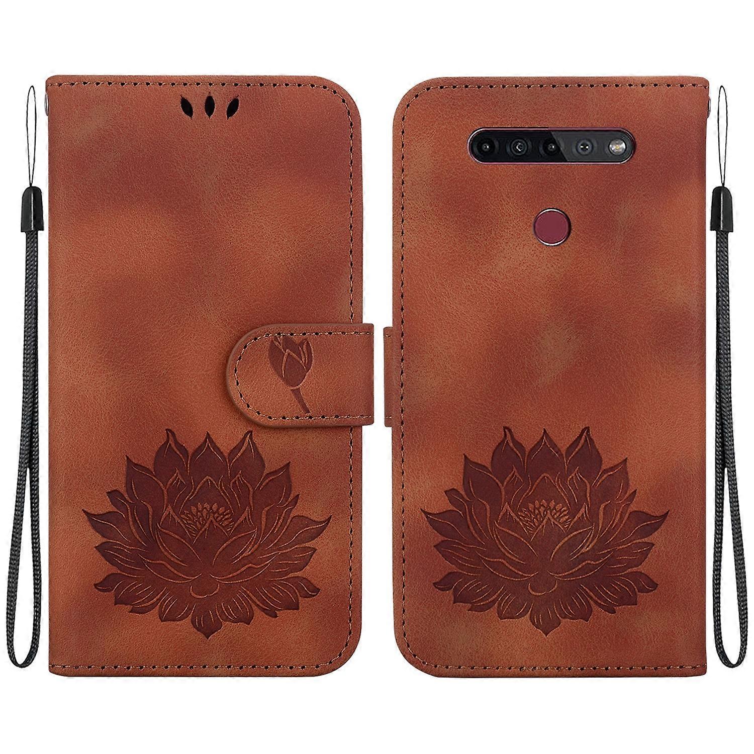 Lotus Embossed Leather Phone Case