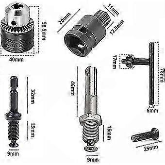 1.5-13mm Drill Chuck 1/2-20 Unf With Sds Plus Adapter And Collet Key Drill Chuck For Electric Drill Conversion Drilling