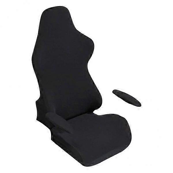 2x Elastic Gaming Chair Slipcovers Removable Soft Washable Solid Color