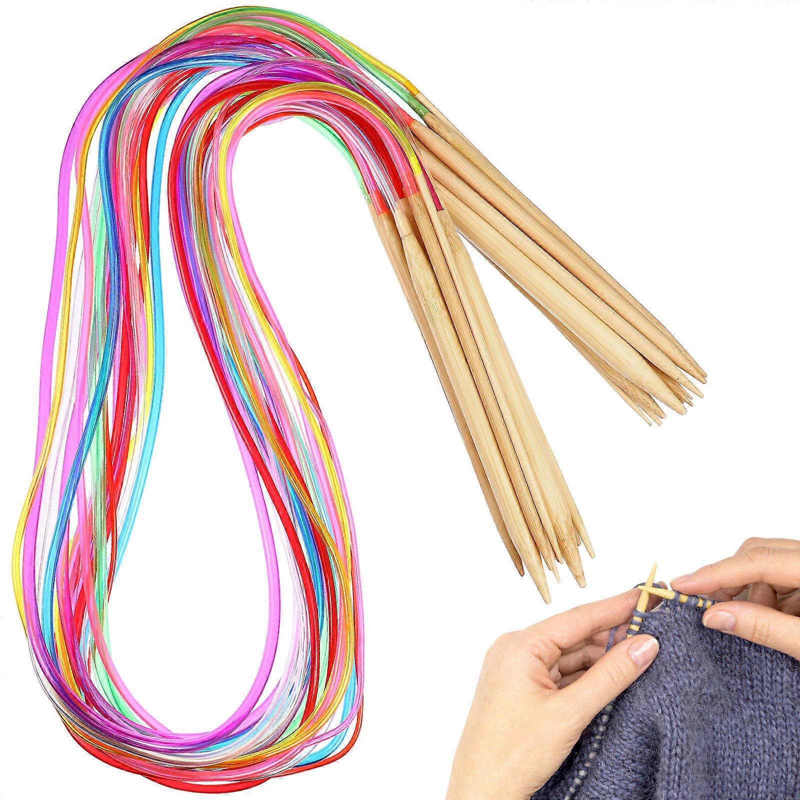 Bamboo Weaving Needles with Clear Size Labels for Accurate Selection