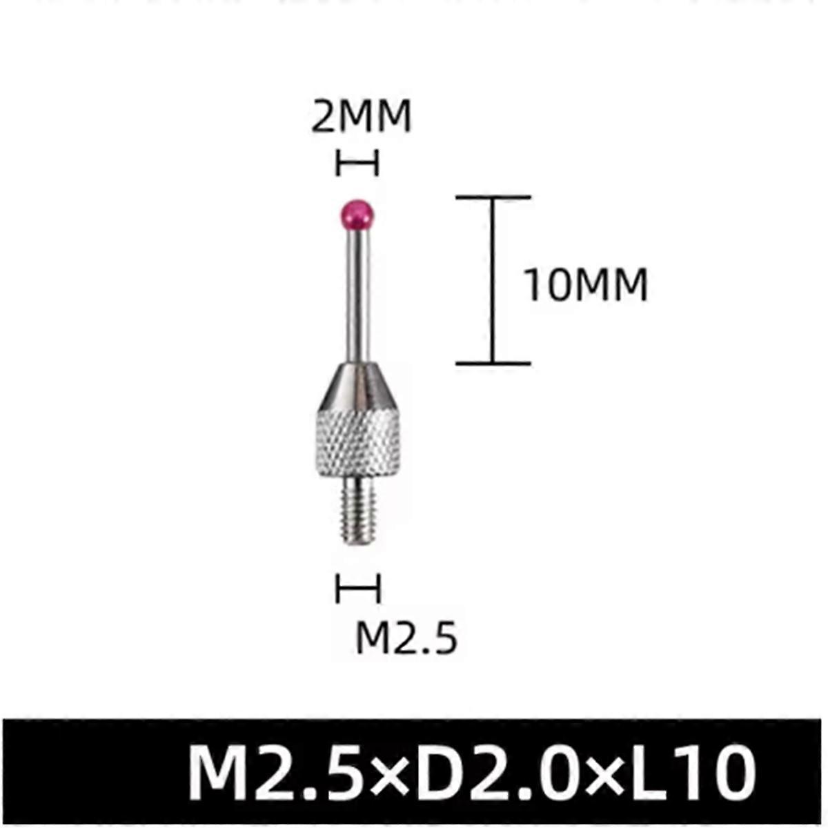 M2.5 CNC Probe Measuring Tips 2mm Stylus Ball Porcelain Shaft A