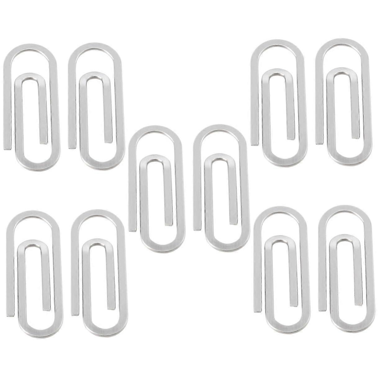 Paper Clips Set of 10 - Durable Metal Paper Clip Clamps for Office and Home Use, 2 Pieces per Set, Assorted Colors