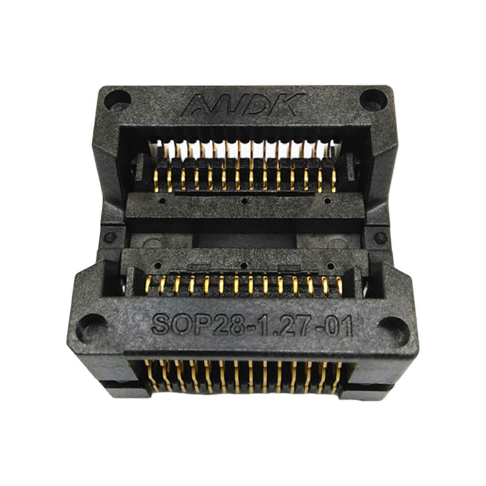 SOP28 to DIP28 Programming Adapter Test Socket Pitches 1.27mm Width 300mil SSOP28-1.27 OTS28(28)-1.27 Socket Adapter