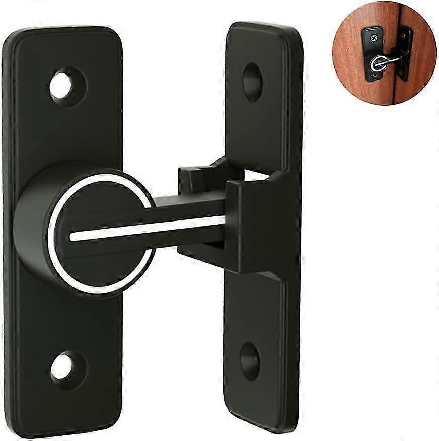 Hook latch for 90 hinged door