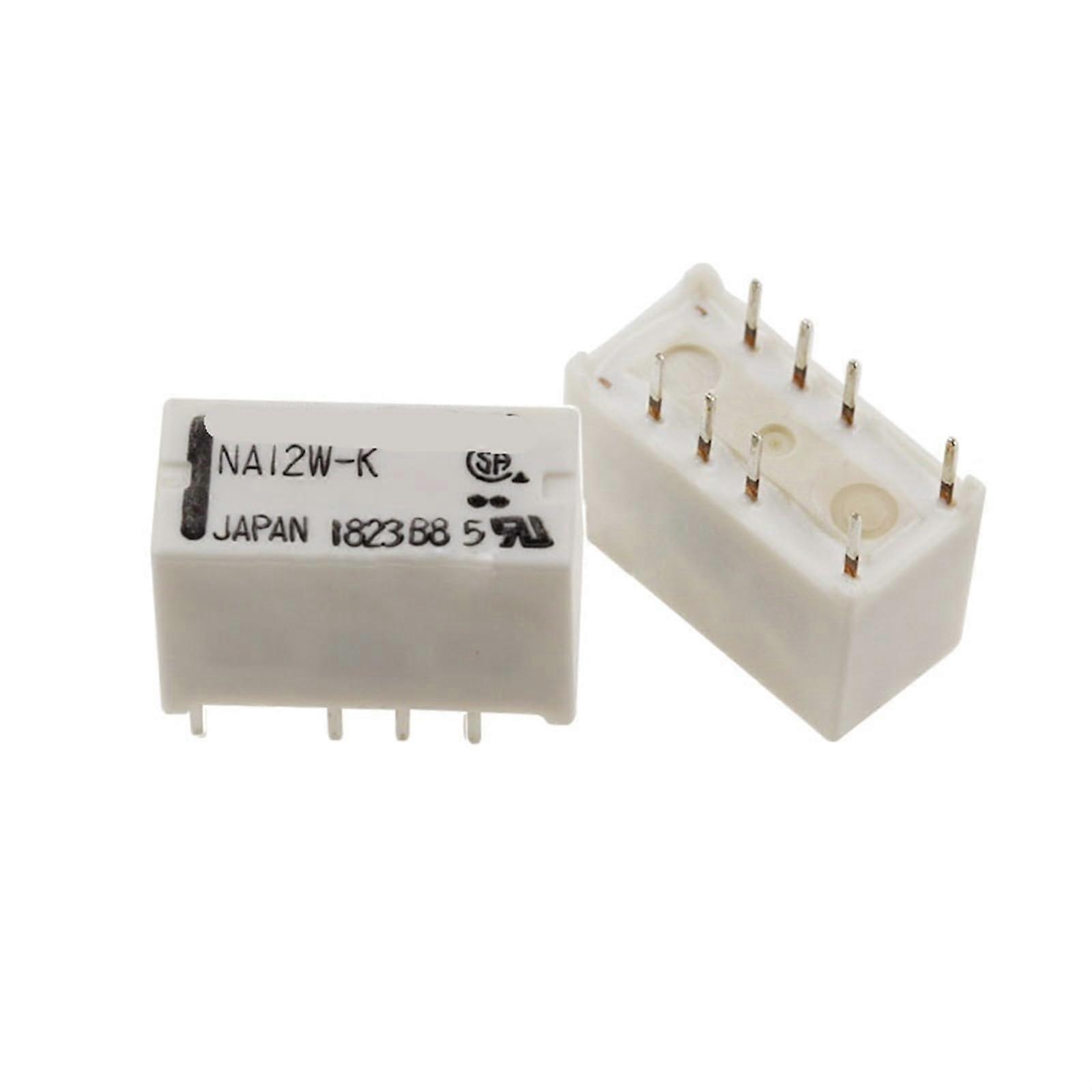 NA12W-K 12V Relay 8-Pin 2A DC12V NA12W K 12VDC 5/20Pcs Compact Switching Relay Module