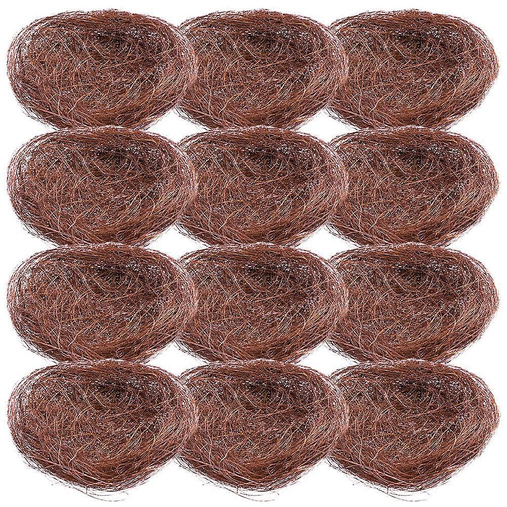 Artificial Bird Nest Decorative Ornament with Eggs – Natural Style Nesting Tray for Home, Easter and Outdoor Decoration